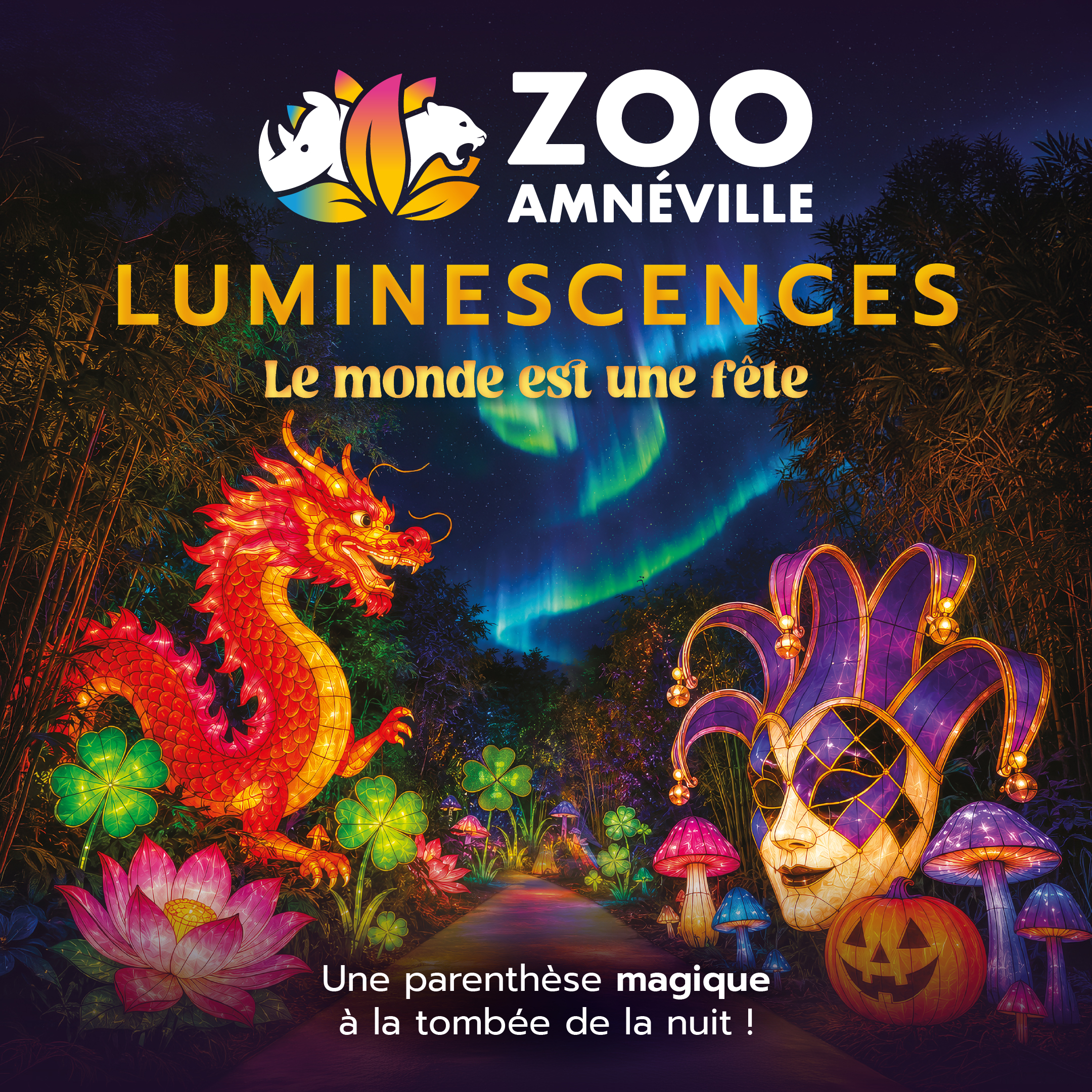 Zoo d'Amnéville - Luminescences : le festival de lanternes frappe encore plus fort et s’inscrit parmi les plus grands d’Europe pour les 40 ans du Zoo d’Amnéville