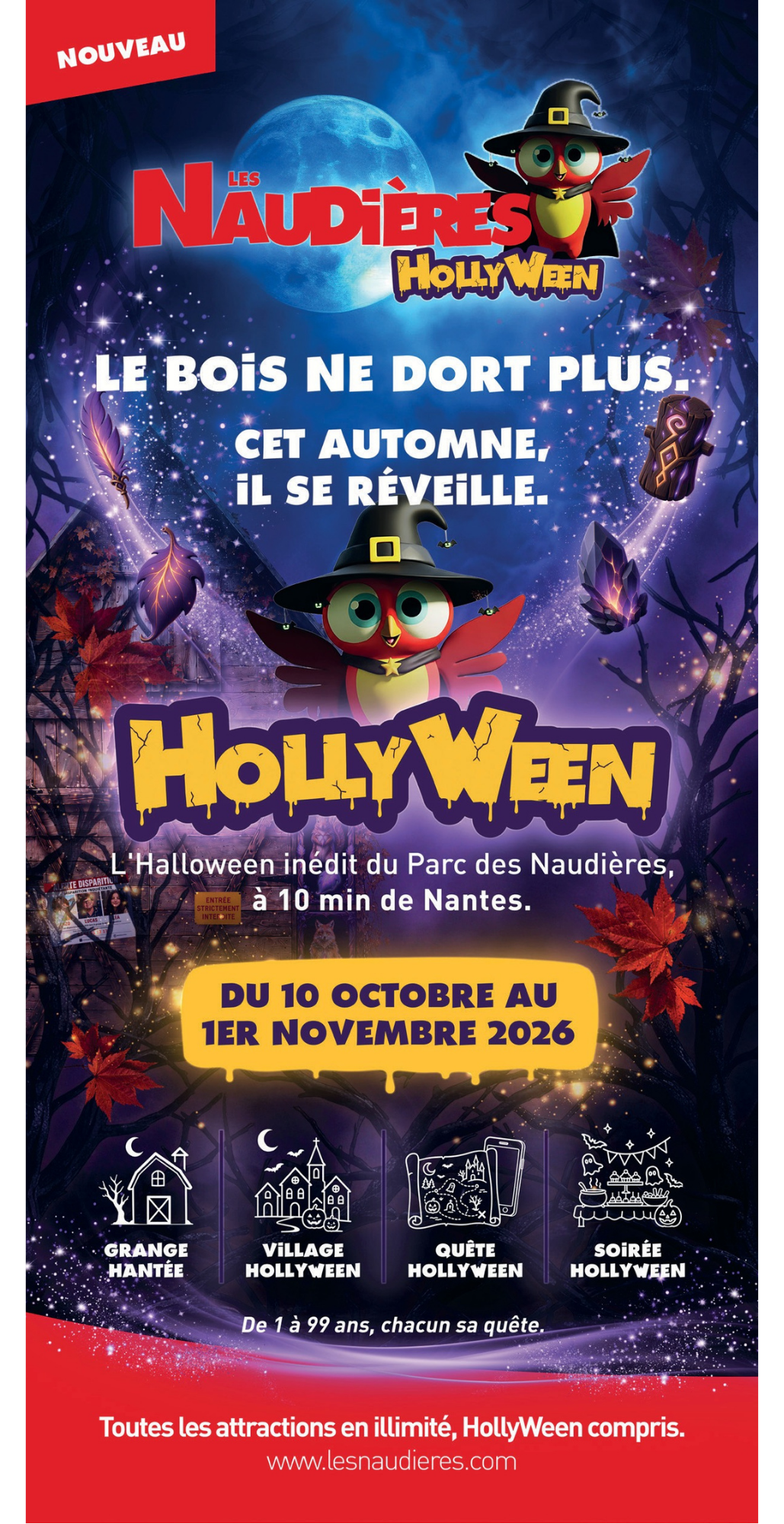 Parc des Naudières - À 10 min de Nantes, le Parc des Naudières offre l'entrée aux grands-parents pendant HollyWeen