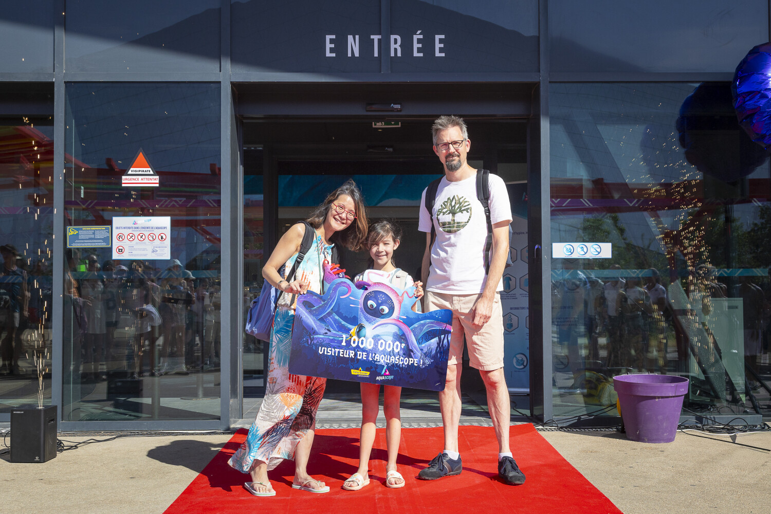 Aquascope - Justine, 9 ans, millionième visiteur de l'Aquascope