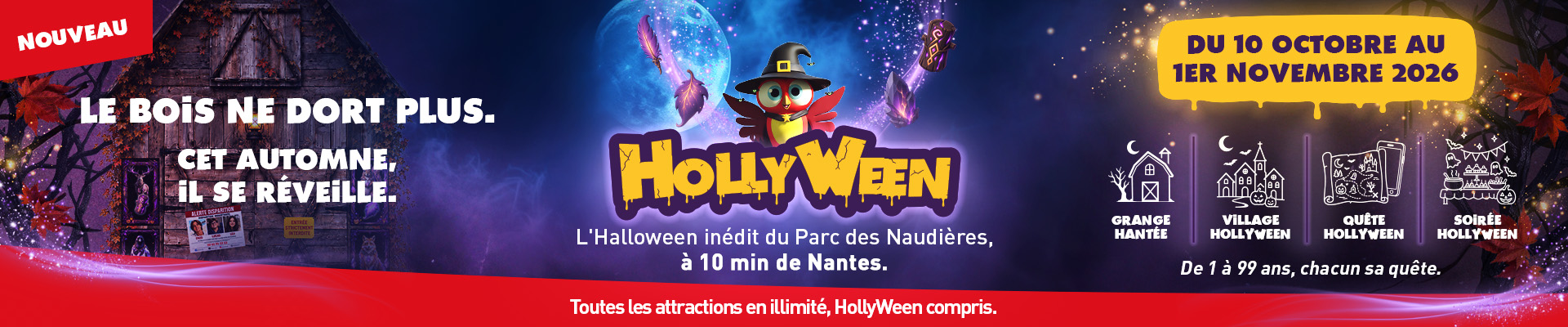 Parc des Naudières - Le Parc des Naudières (44) lance HollyWeen !
